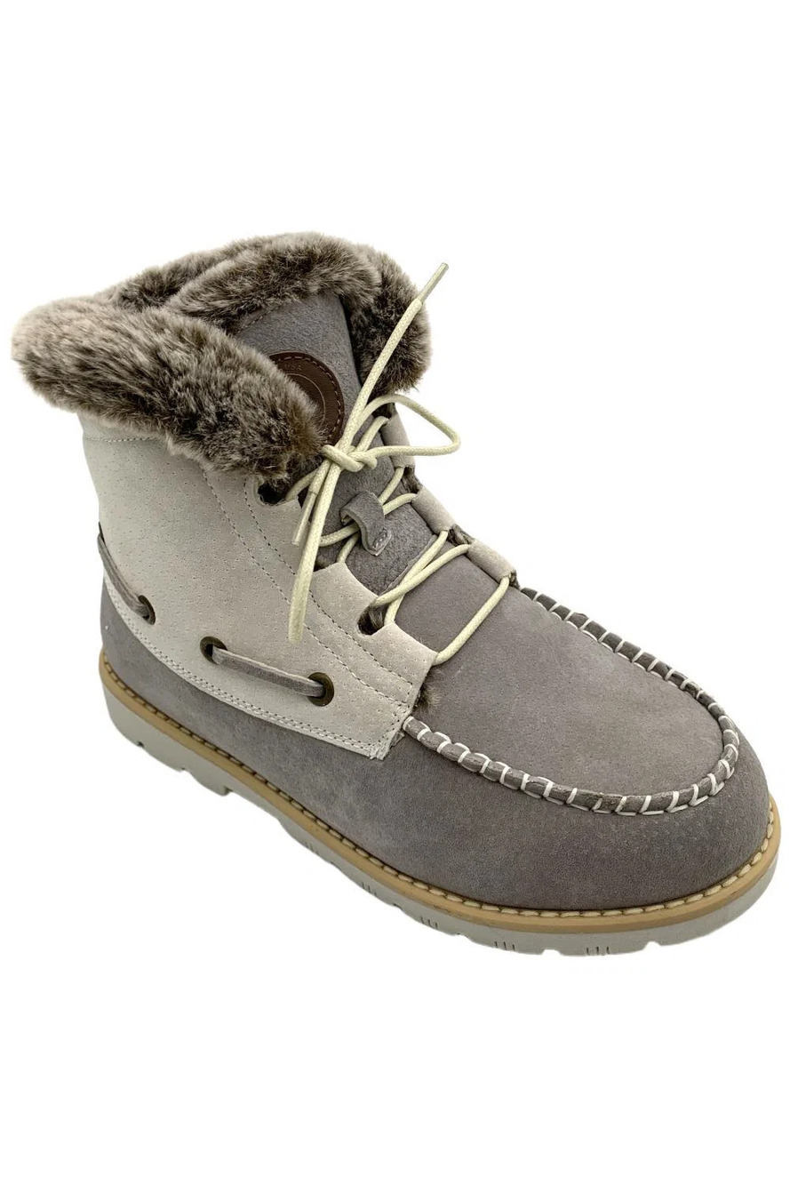 Lamo Women's Water Resistant Suede Lace-Up Boot Autumn II White/Dove - Medium